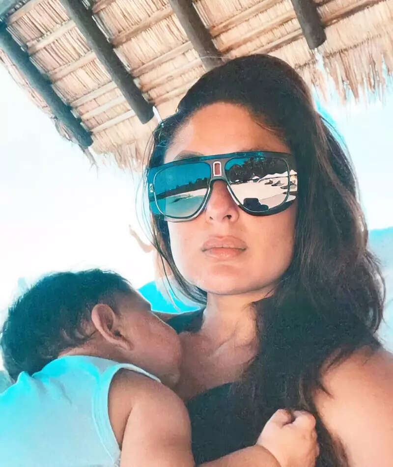 Kareena Kapoor Khan shares a new adorable picture of baby Jeh enjoying naptime in her arms in Maldives
