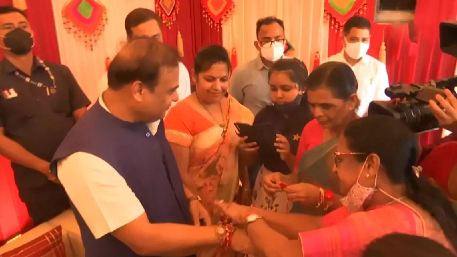 Assam Chief Minister celebrates Raksha Bandhan