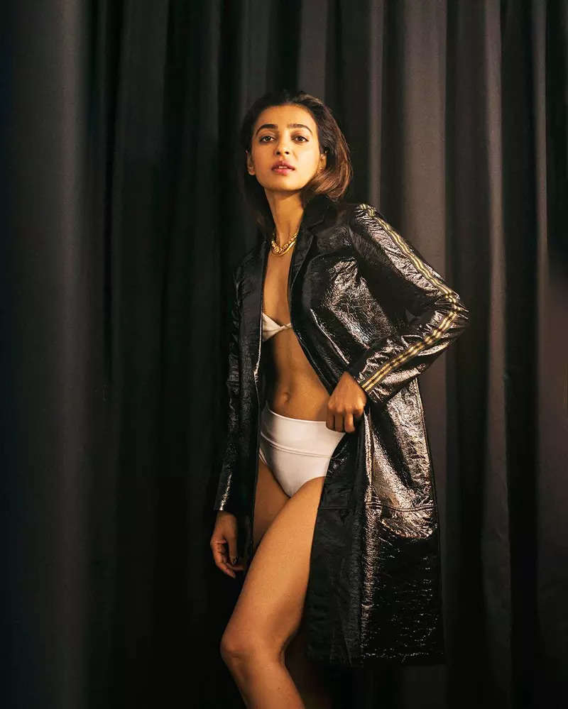 Unaffected by trolls, Radhika Apte oozes oomph with her new photoshoot in monotone bikini with trench coat