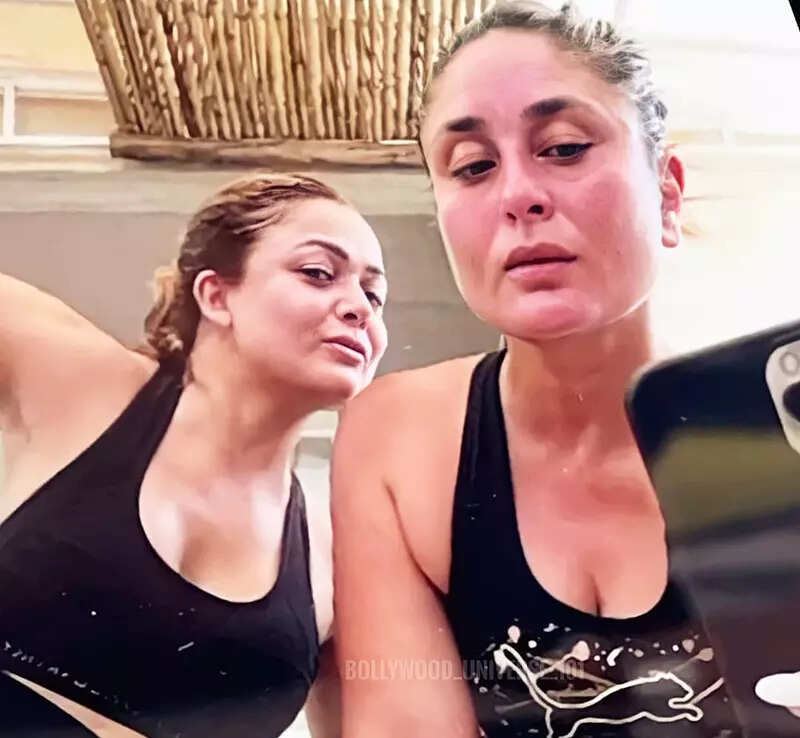 BFFs Kareena Kapoor Khan & Amrita Arora&rsquo;s gym sessions are all about selfies and sweat