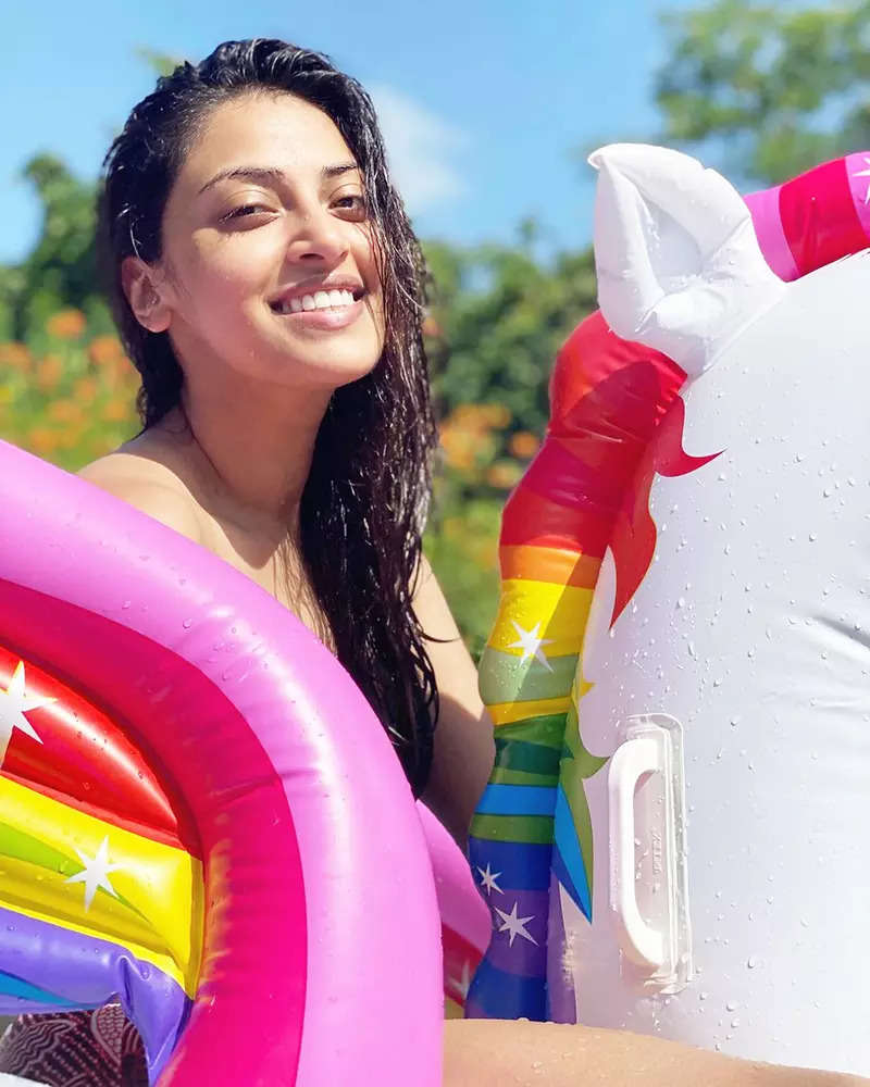Pictures of Anushka Ranjan soaking up the sun in a bright cutout swimsuit will make you hit the beach!