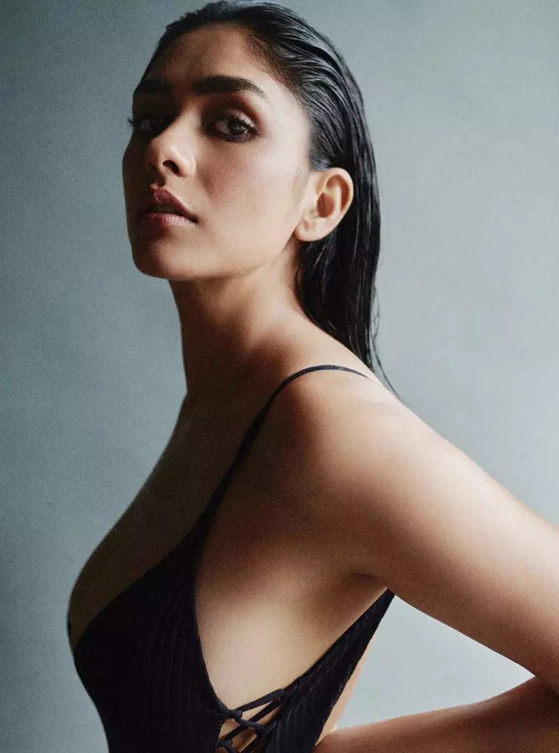 Mrunal Thakur is a sight to behold in a black backless monokini