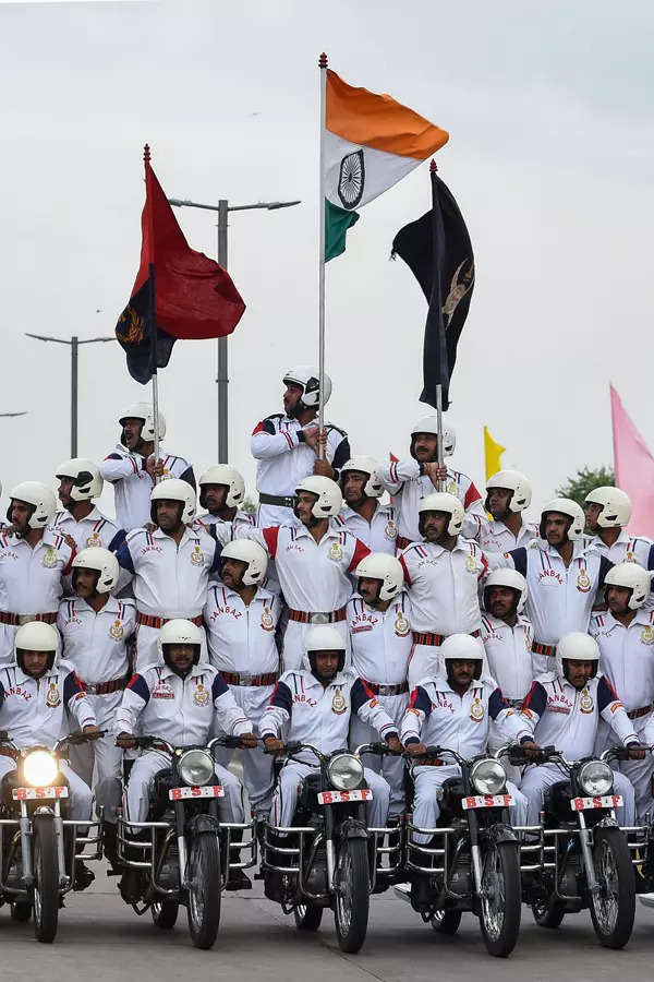 BSF’s bikers perform awe-inspiring stunts