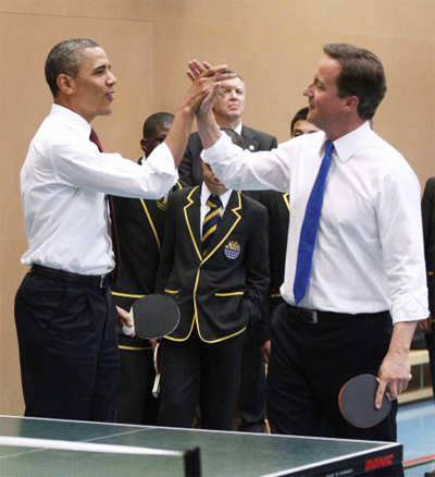 Obama-Cameron play TT!