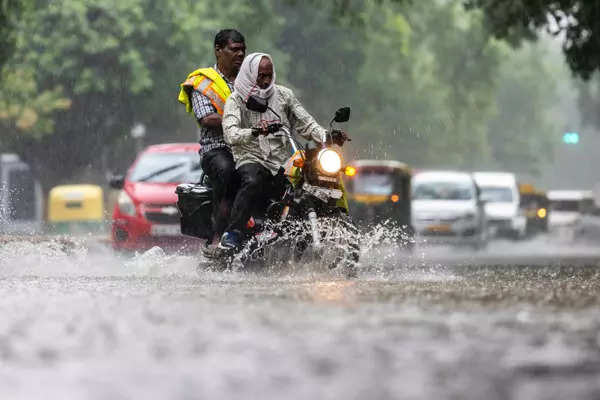 New Delhi: Pictures of waterlogging caused by heavy rain