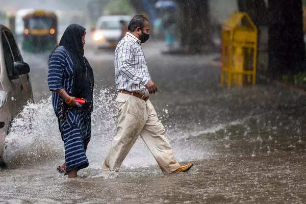 New Delhi: Pictures of waterlogging caused by heavy rain