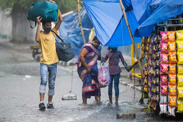 New Delhi: Pictures of waterlogging caused by heavy rain