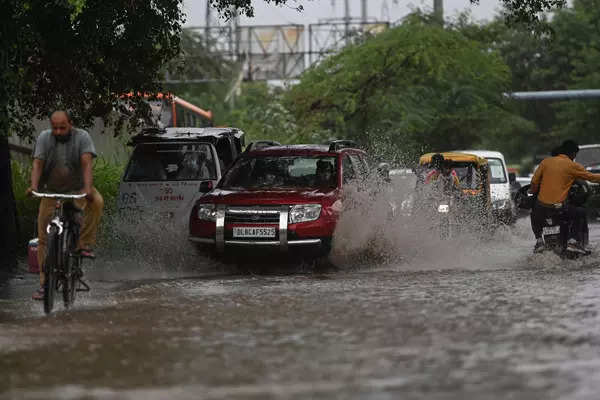 New Delhi: Pictures of waterlogging caused by heavy rain