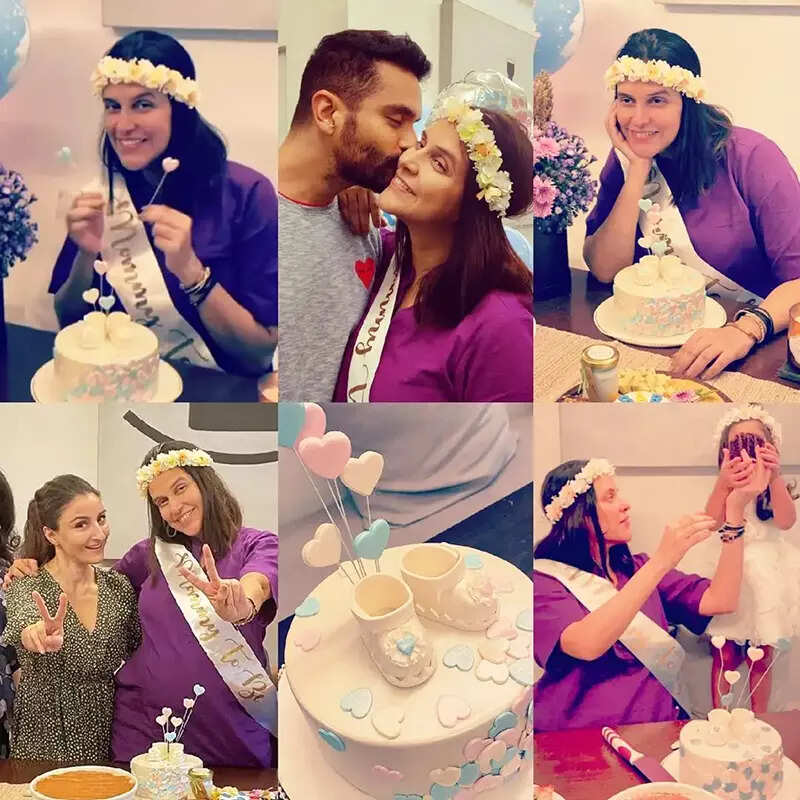 Lovely pictures from Neha Dhupia's surprise baby shower ceremony