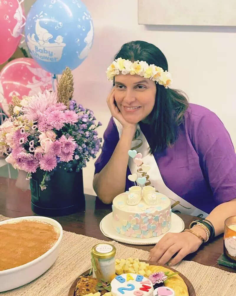 Lovely pictures from Neha Dhupia's surprise baby shower ceremony