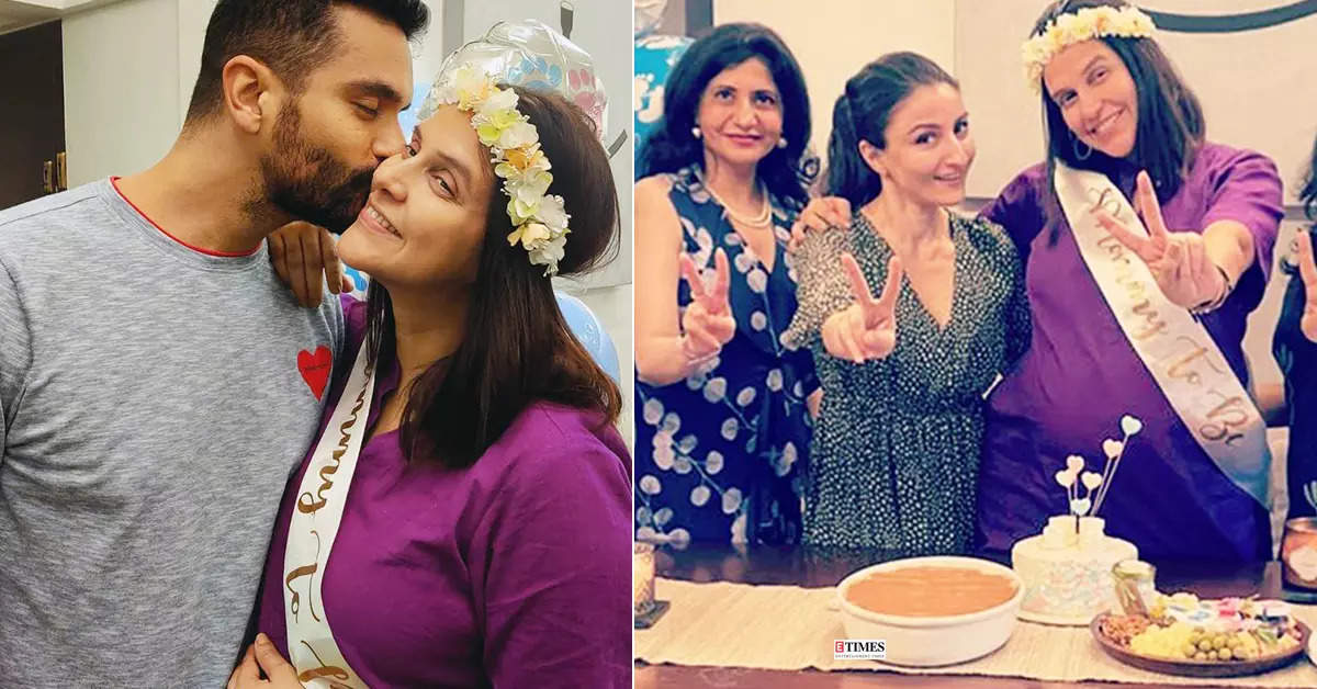 Lovely pictures from Neha Dhupia's surprise baby shower ceremony