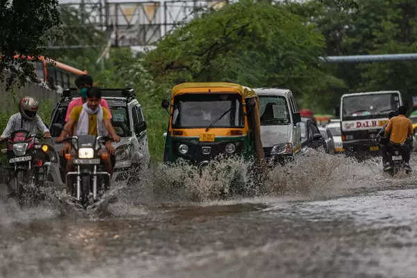 New Delhi: Pictures of waterlogging caused by heavy rain