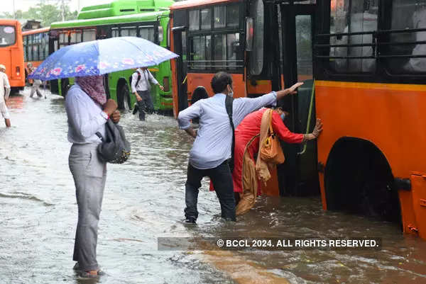 New Delhi: Pictures of waterlogging caused by heavy rain