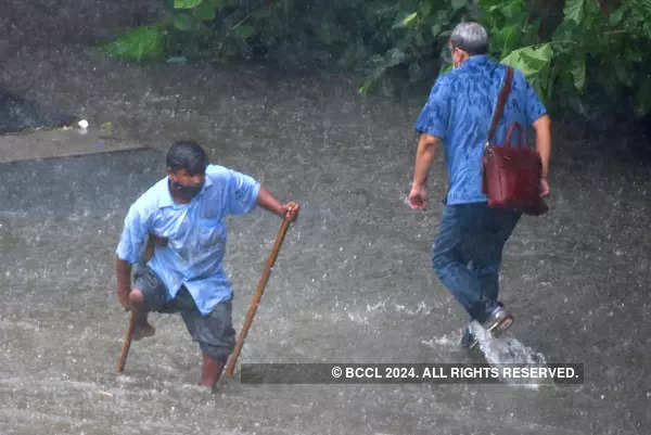 New Delhi: Pictures of waterlogging caused by heavy rain