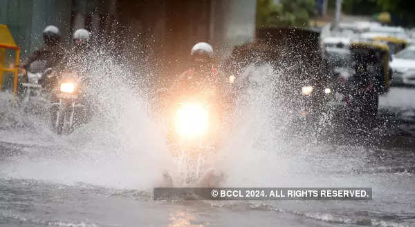 New Delhi: Pictures of waterlogging caused by heavy rain