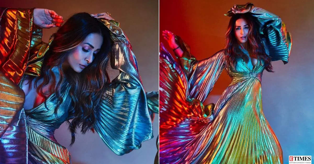 Malaika Arora's dramatic look in a ravishing metallic iridescent gown will leave you awestruck!