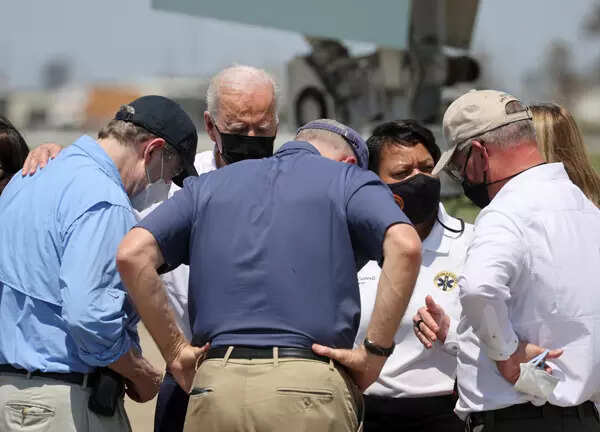 US President Joe Biden visits hurricane-battered Louisiana