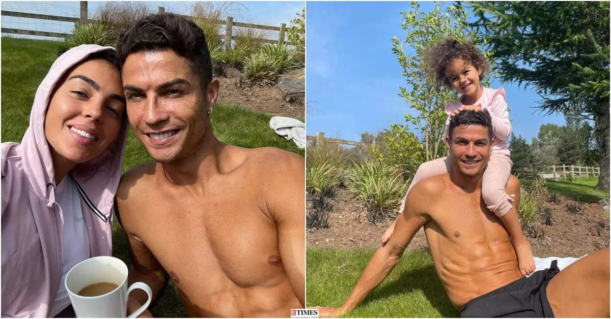 Cristiano Ronaldo sunbathes in Manchester with his girlfriend Georgina and kids, pictures go viral