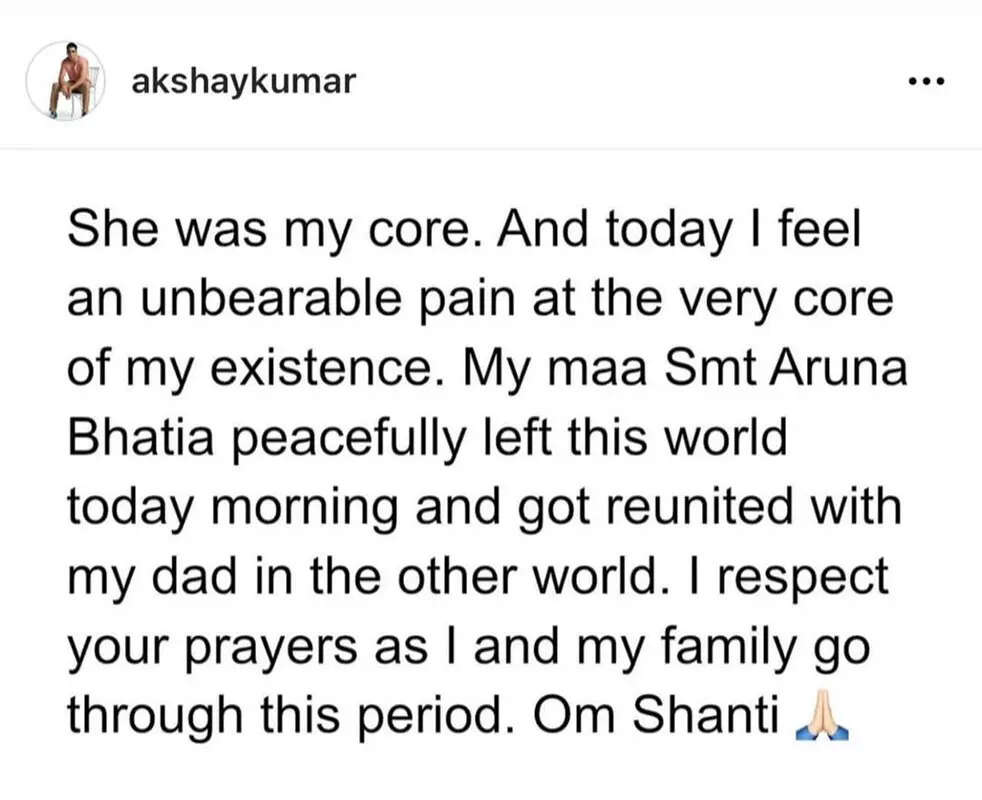 Candid moments of Akshay Kumar and his late mother will make you emotional