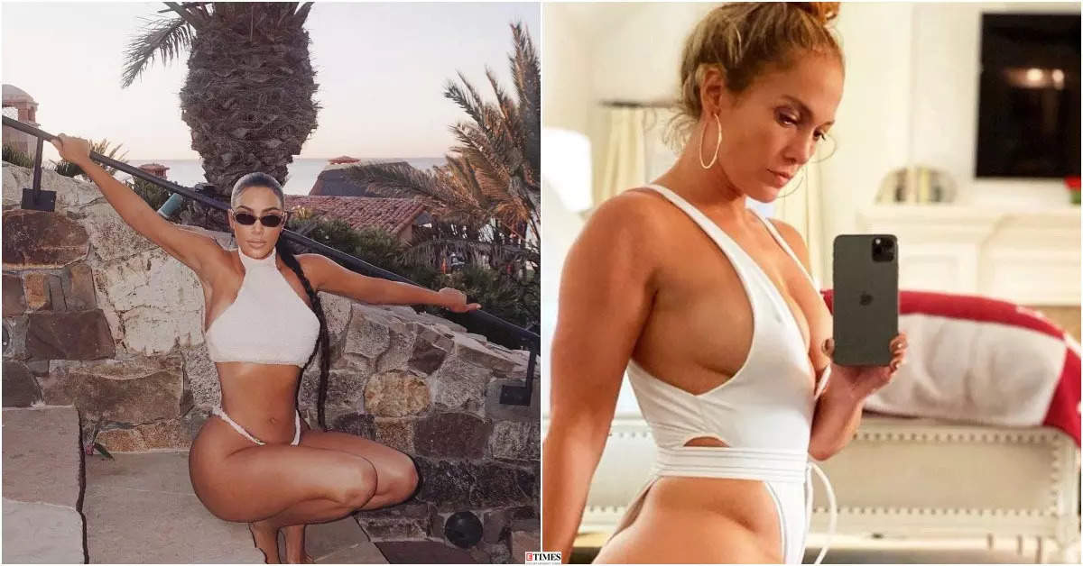 From Kim Kardashian to Jennifer Lopez, photos of Hollywood stars who slayed in white bikinis and swimsuits
