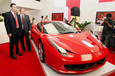 Ferrari's new showroom in Delhi
