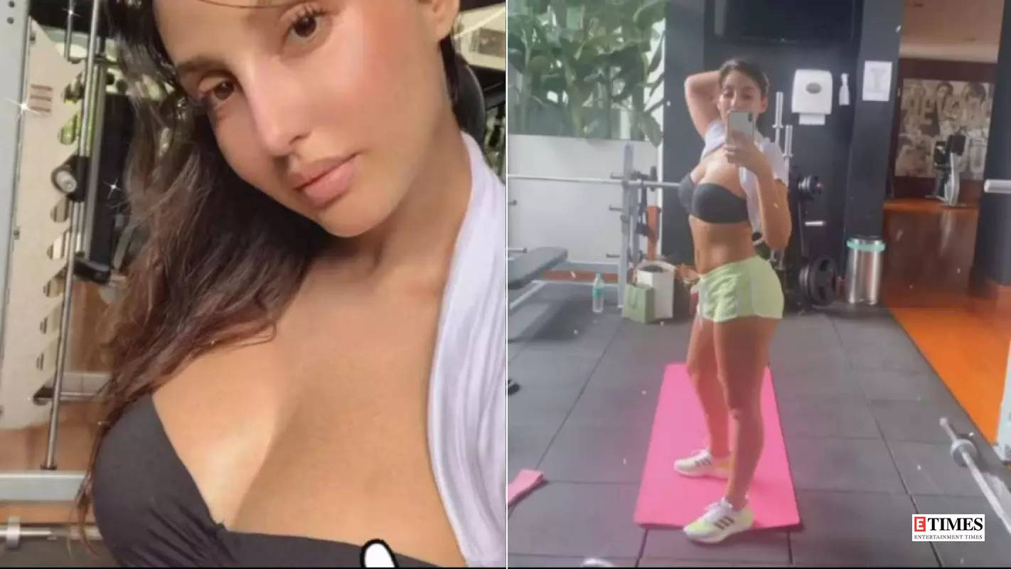 Nora Fatehi flaunts her washboard-abs in sports bra and shorts as