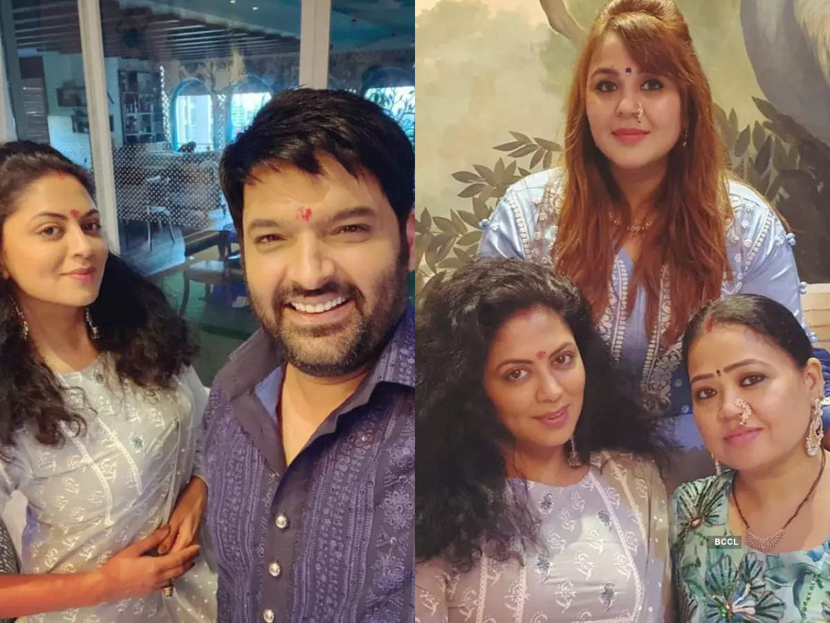 Kavita Kaushik Welcomes Ganpati Bappa Five Years After Her Father S Death Celebrates With Kapil Sharma Ginni Chatrath And Bharti Singh The Times Of India