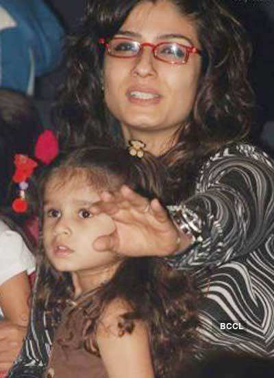 Raveena Tandon with her daughter