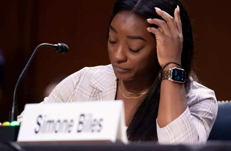 Simone Biles fights back tears as she testifies at Senate hearing on Larry Nassar abuse