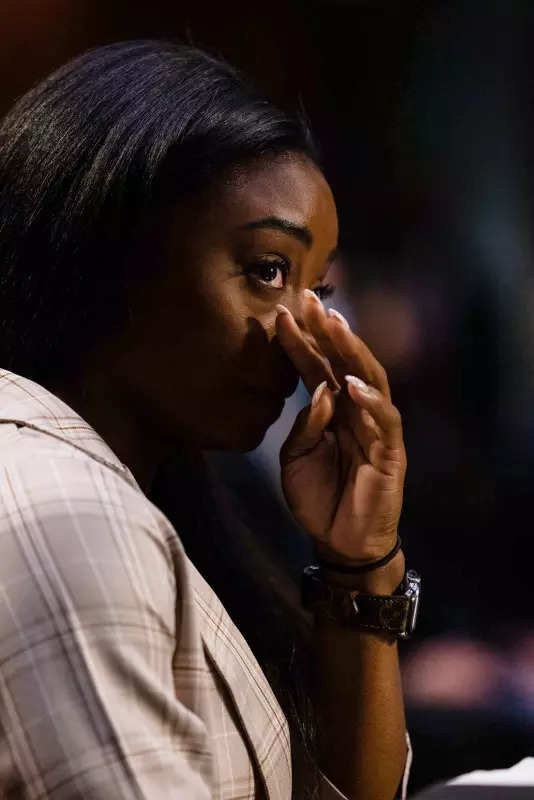 Simone Biles fights back tears as she testifies at Senate hearing on Larry Nassar abuse