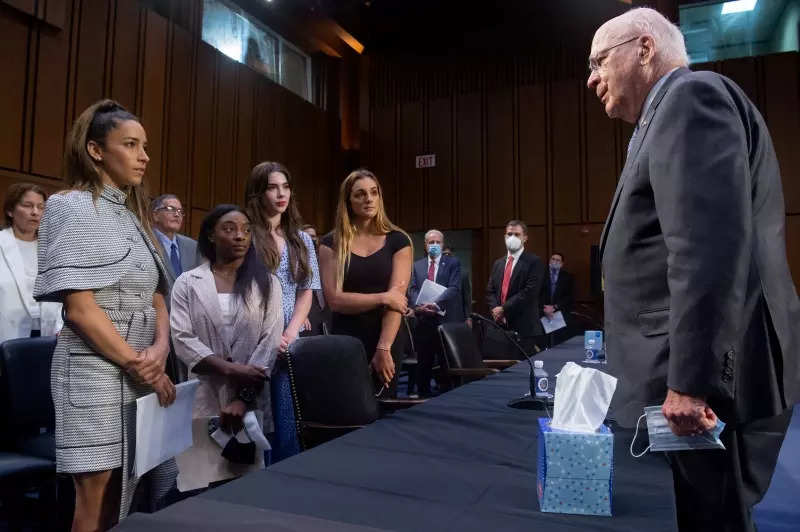 Simone Biles fights back tears as she testifies at Senate hearing on Larry Nassar abuse