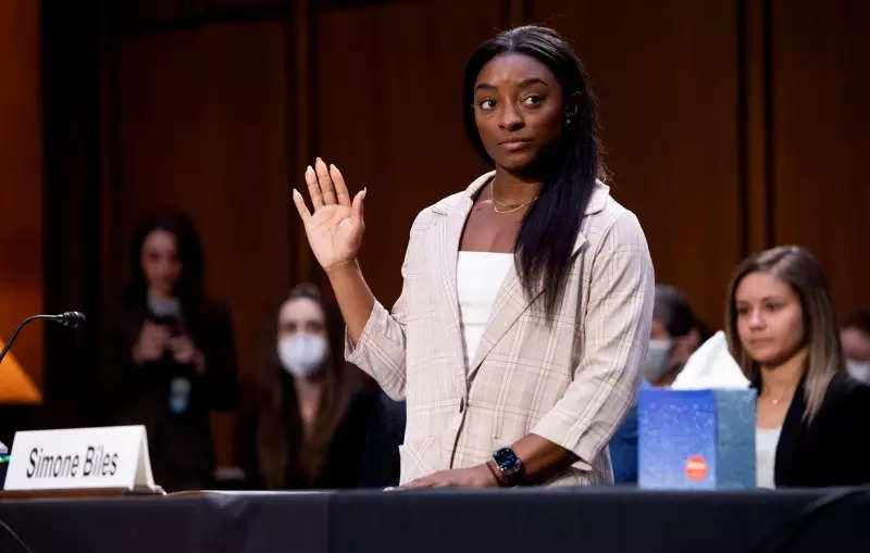 Simone Biles fights back tears as she testifies at Senate hearing on Larry Nassar abuse