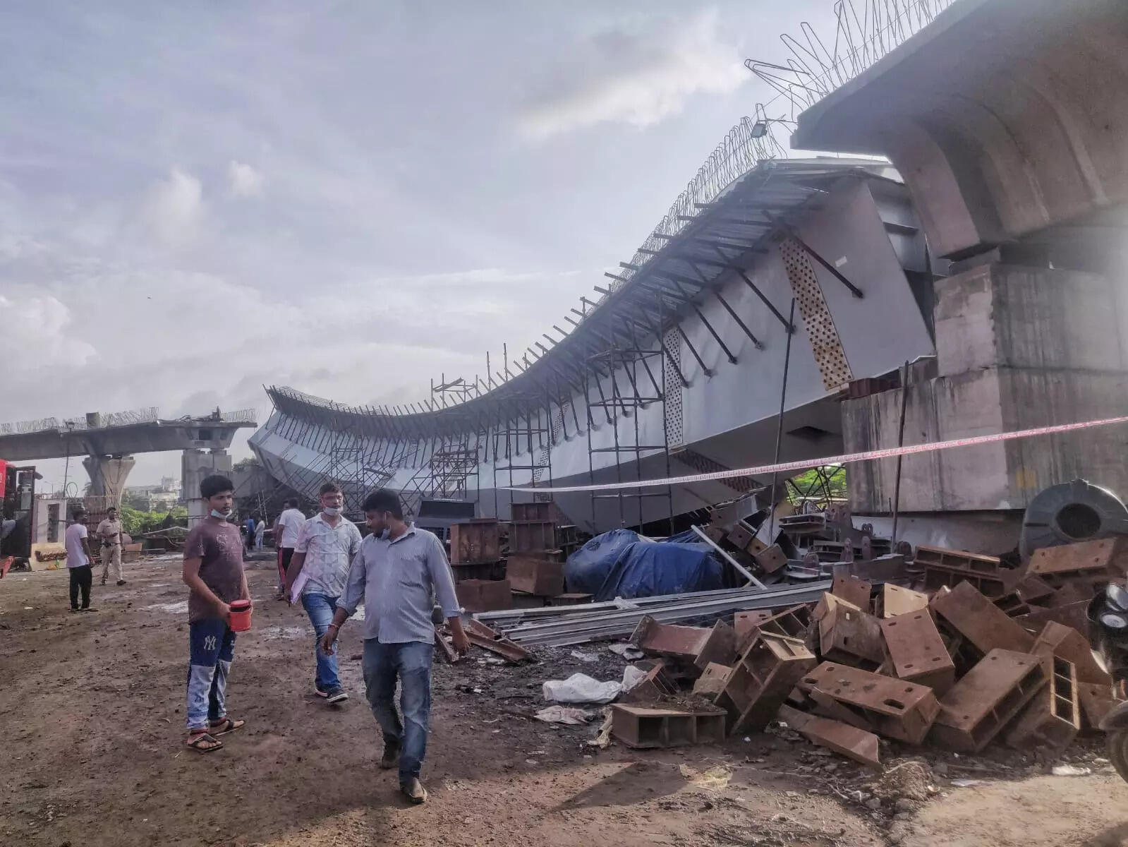 Photos: Flyover under construction collapses in BKC