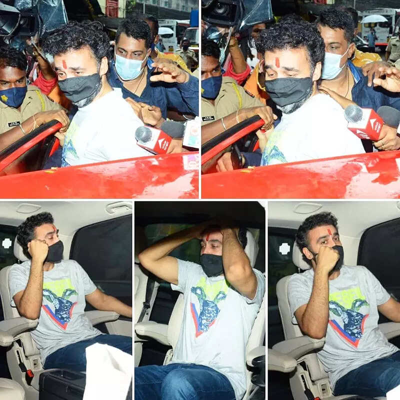 Pictures of teary-eyed Raj Kundra go viral as he walks out of jail after bail