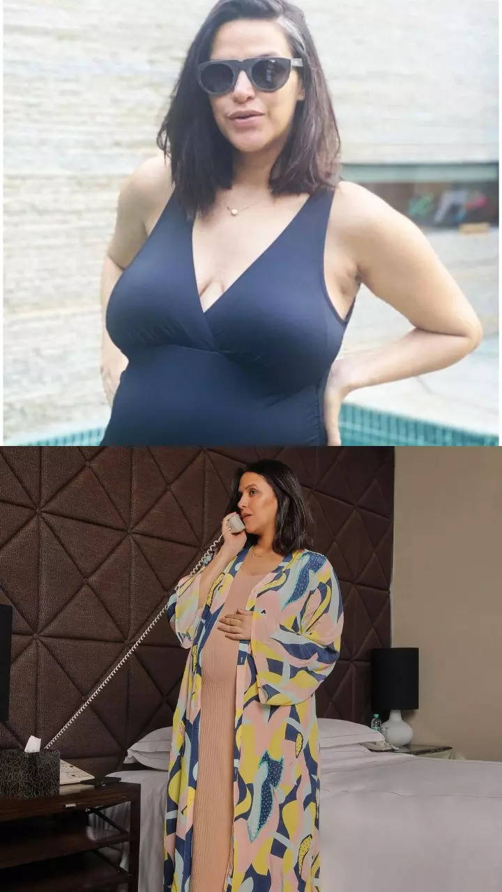 Neha Dhupia: 9 Times mom-to-be Neha Dhupia showed off her baby bump on  social media | Times of India