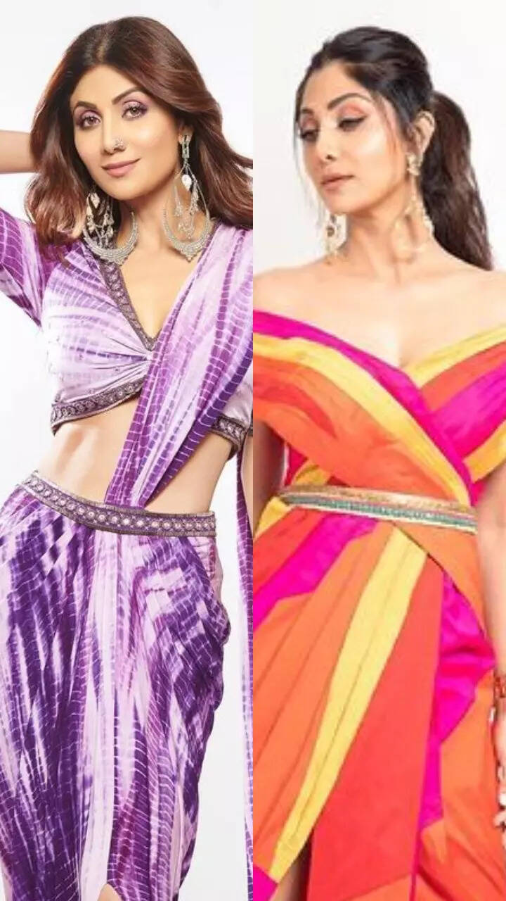 fusion saree style