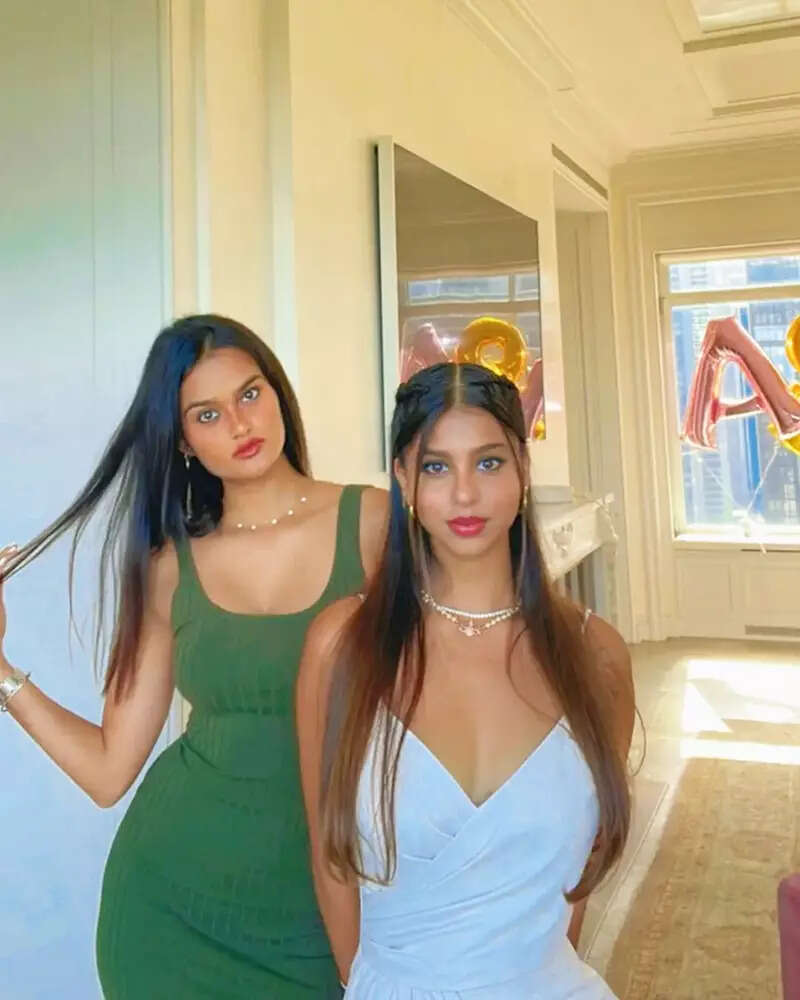 Suhana Khan oozes glamour in a strapless, short red dress in these new party pictures with friends