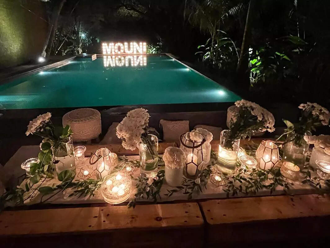 Pictures from Mouni Roy&rsquo;s beach birthday will make you crave for a dreamy holiday