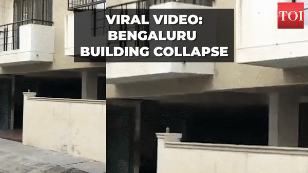 Chilling videos of apartment building collapse in Bengaluru