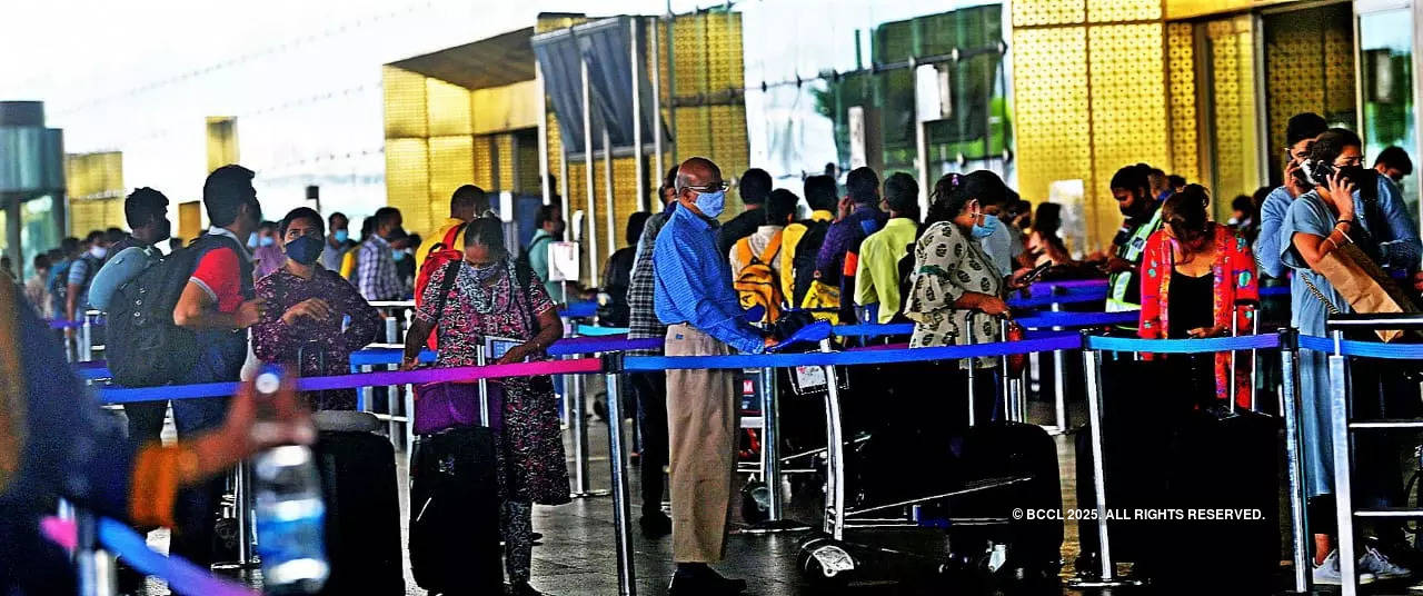 Photos: Travellers throng Mumbai airport amid festive season