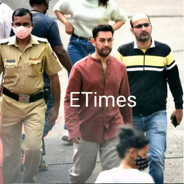 Aamir Khan shoots for a commercial
