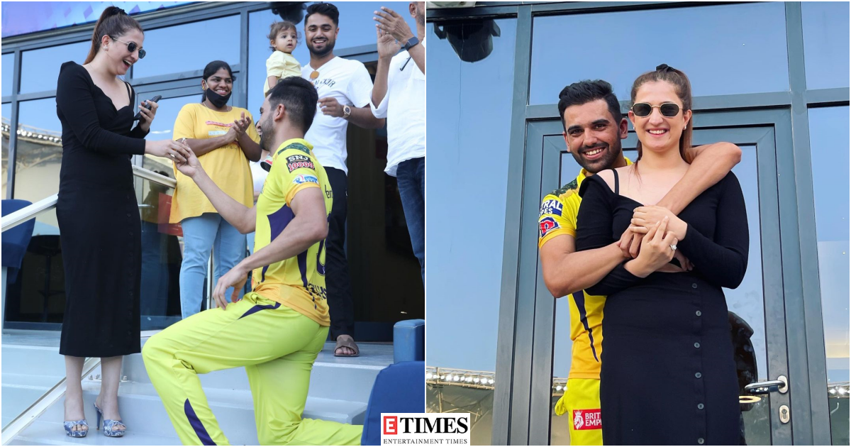 Deepak Chahar proposes girlfriend Jaya Bhardwaj in the stands, photos of the CSK bowler with his sweetheart go viral