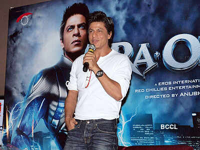 SRK promotes 'Ra.One' in Gurgaon