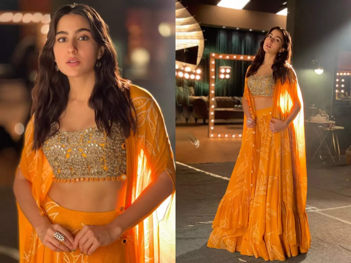 Sara Ali Khan just wore the prettiest yellow sharara and you have to guess  the price! | The Times of India