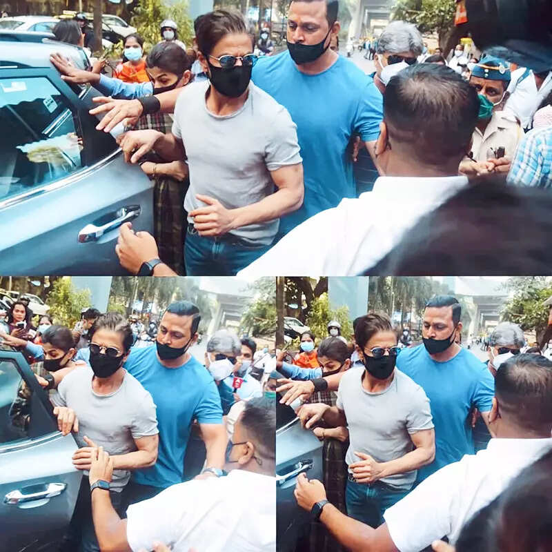 Pictures of Shah Rukh Khan go viral as he arrives to meet son Aryan Khan at Mumbai Jail