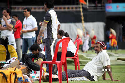 Celebs practice for CCL match