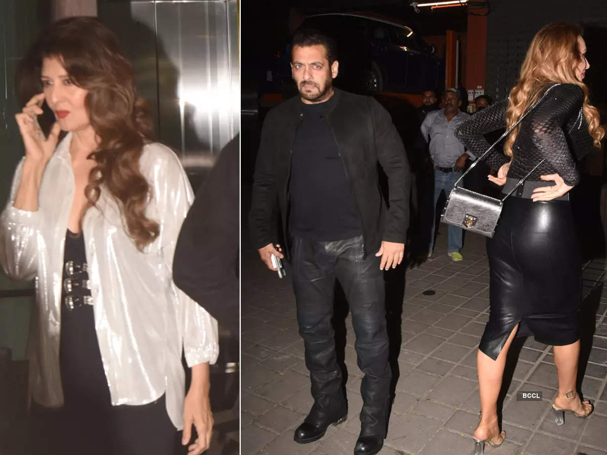 Salman Khan twins in black with rumoured GF Iulia Vantur and ex-GF Sangeeta Bijlani at Aayush Sharma’s birthday party