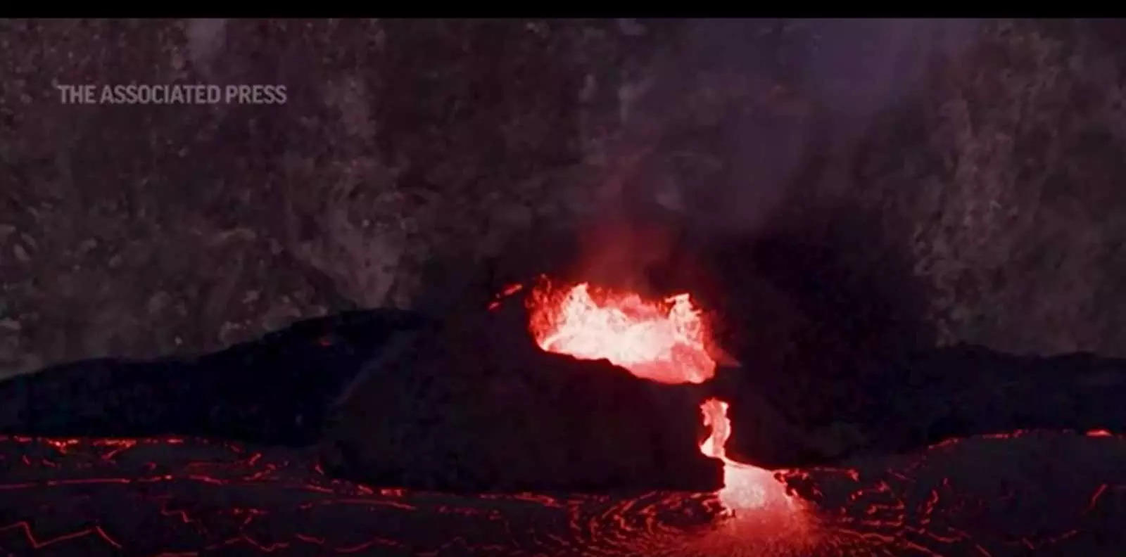 Lava flows from summit in Hawaii volcano eruption