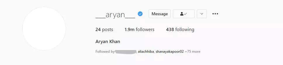 aryan khan instagram