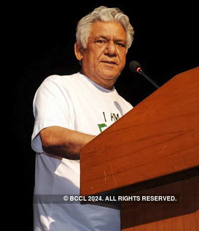 Om Puri with his son @ 'Fools for forests'